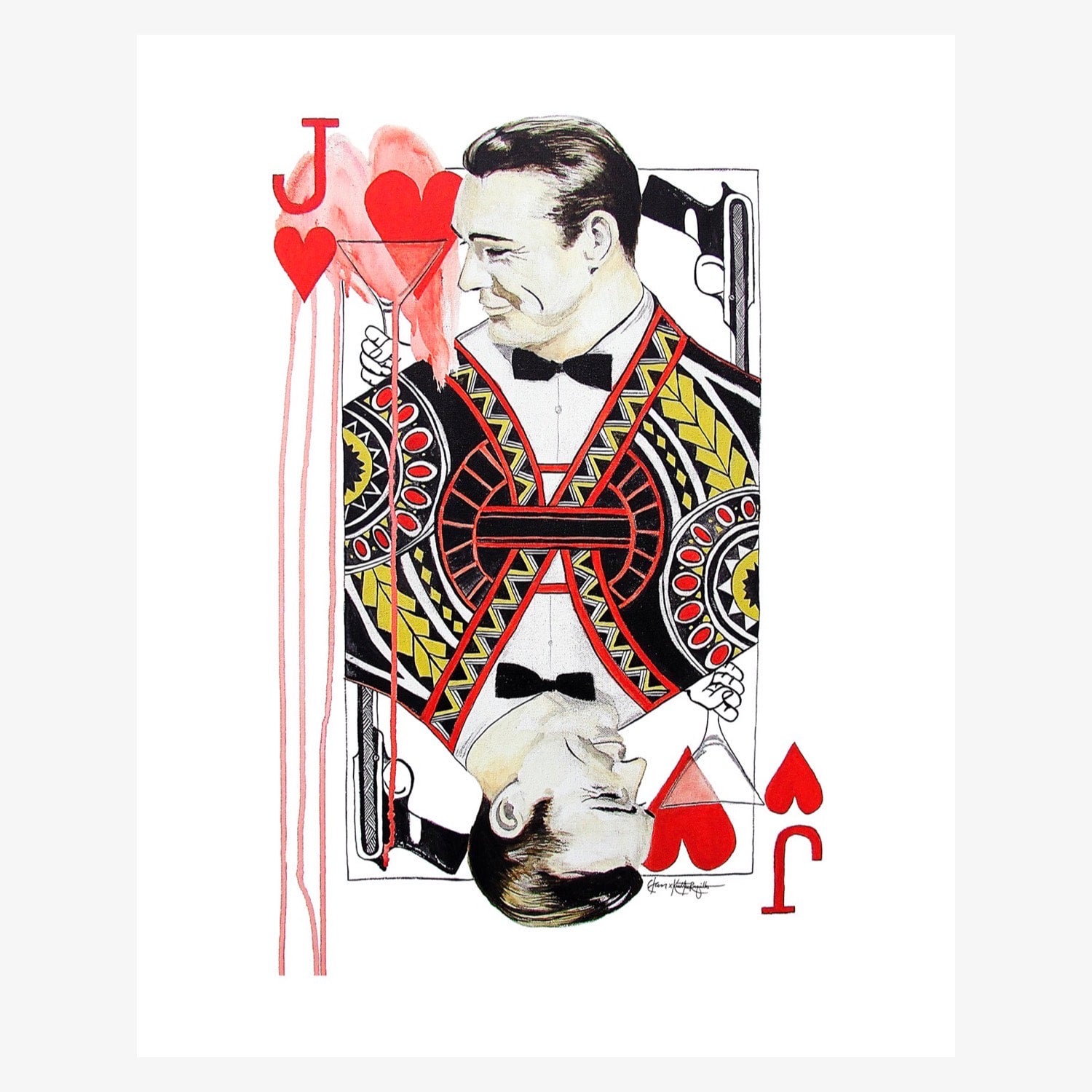 James Bond Of Hearts Art Print | The Lola x Kenneth Collaboration