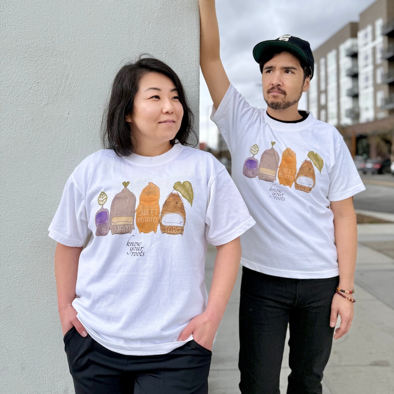 The Know Your Roots T-Shirt - Unisex - White | The Lola x Kenneth